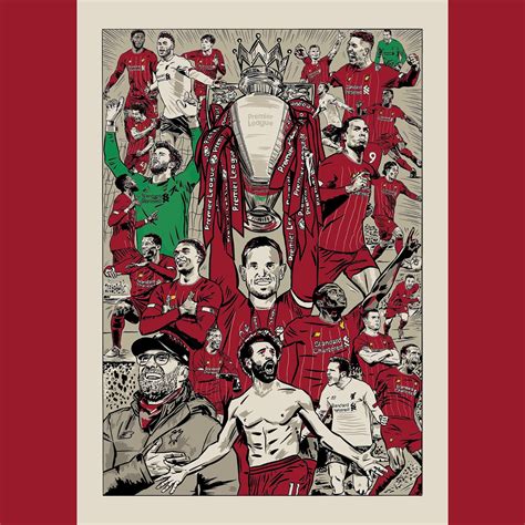 Liverpool Premier League Champions Art Print Football Gift - Etsy