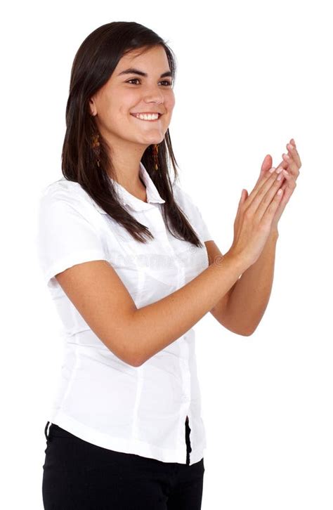 Business woman clapping stock photo. Image of friendly - 4807356