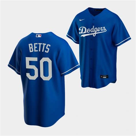 Mookie Betts Dodgers Royal 2020 Replica Jersey Alternate