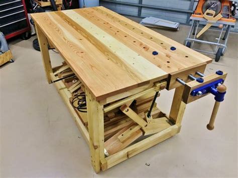 Workbench with retractable wheels - by woodshaver Tony C @ LumberJocks.com ~ woodworking ...