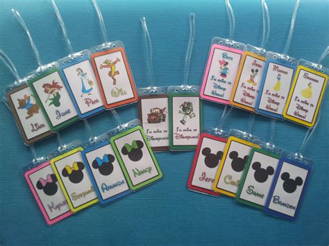 Custom Luggage Tags Set of 4 for Disney World/land Universal