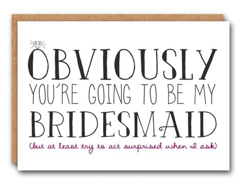 Funny Bridesmaid Card, Bridesmaid Ask Card, Bridesmaid Card, Bridal ...