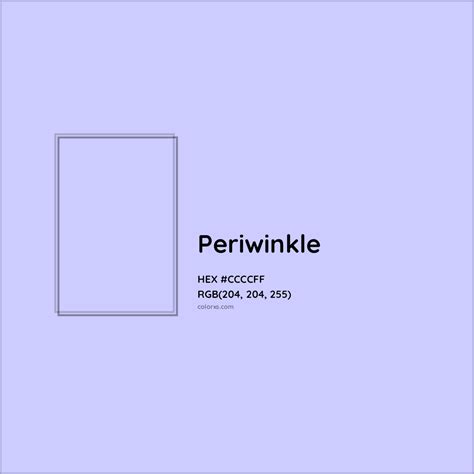 About Periwinkle - Color meaning, codes, similar colors and paints ...