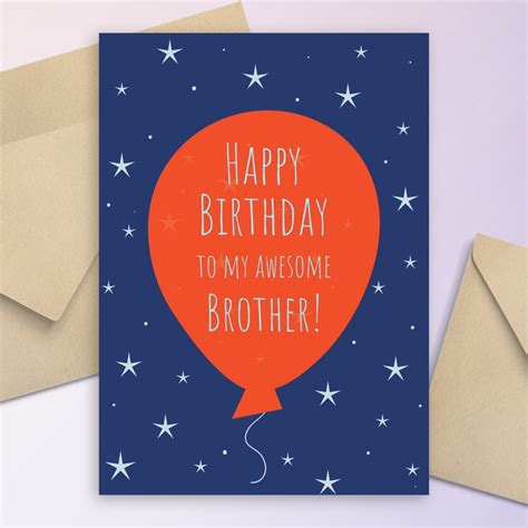 Birthday Cards For Brother - Customize & Download or Print