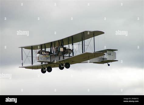 Vickers Vimy British heavy bomber aircraft plane, biplane of First ...