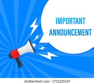 Important Announcement Badge Stamp Megaphone Icon Stock Vector (Royalty Free) 1711225147 ...