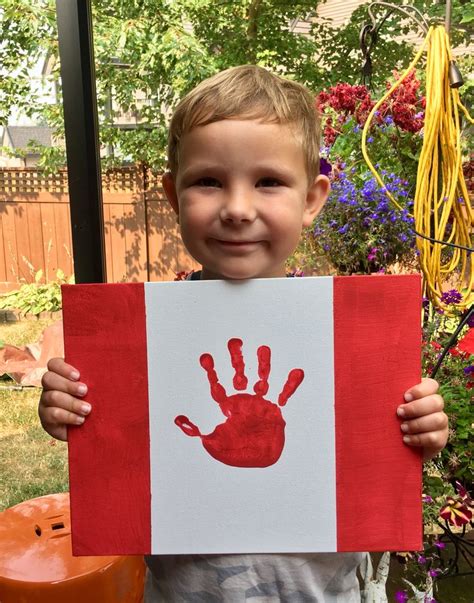 Canada flag using kids handprints! Vbs, Daycare, Reusable Tote Bags ...