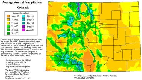 Colorado Precipitation Map