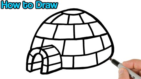 How to Draw Igloo | Easy Drawings for Beginners