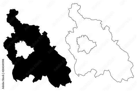 Pest County (Hungary, Hungarian counties) map vector illustration ...