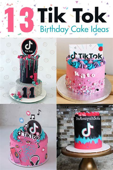 13 Cute Tik Tok Cake Ideas (Some are Absolutely Beautiful) | 14th birthday cakes, Cool birthday ...