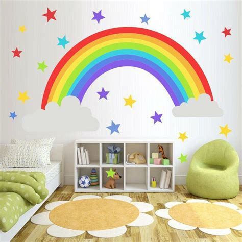 Creative rainbow decoration ideas – bright colors in kids bedrooms