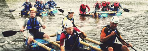 Raft building for Corporate and Team Building Events in Wales