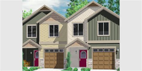 Narrow Lot Duplex Plans With Garage | Dandk Organizer