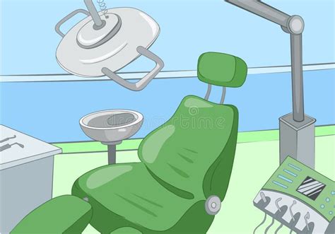 Cartoon Background of Dentist Office Interior. Stock Illustration ...