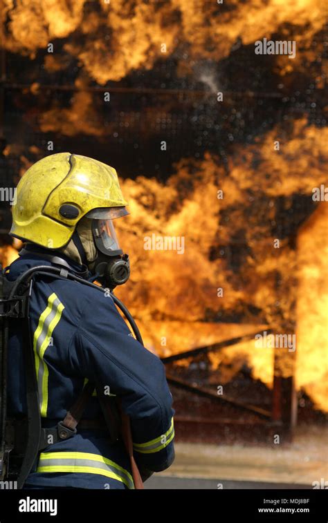 petroleum fuel fire, industrial fire fighting Stock Photo - Alamy