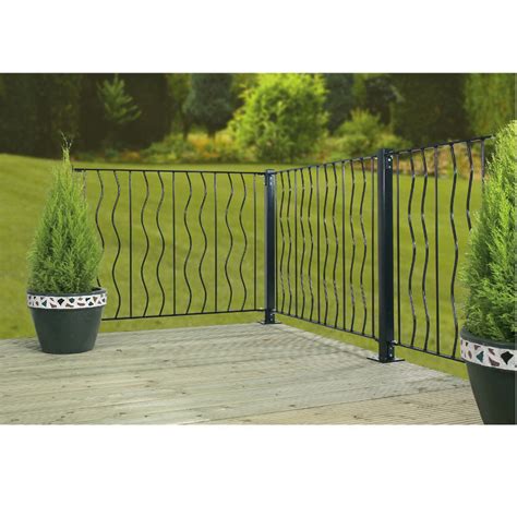 Ripple Metal Deck Decking Garden Fence Panel - Burbage Iron Craft