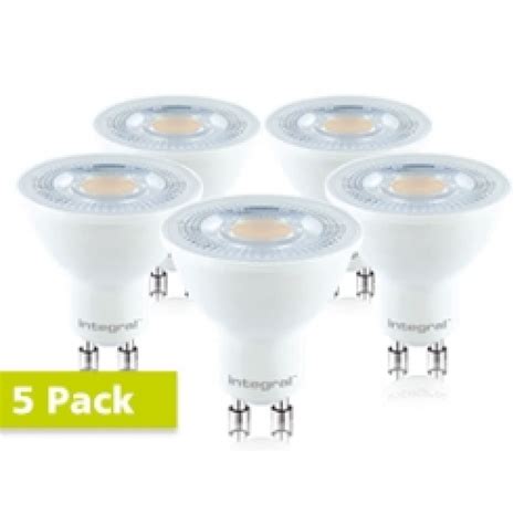 5 Pack of 4.7 watt (50w Replacement) Cool White GU10 LED Light Bulbs