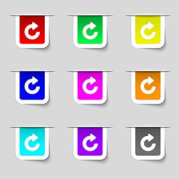 Modern Upgrade Arrow Icon Labels In Multiple Colors For Your ...