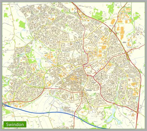 Swindon Street Map | I Love Maps