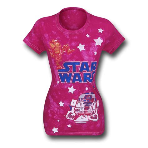 Star Wars Tie-Dye Pink Stars Women's T-Shirt