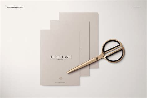 Folded Card Mockup Set on Behance