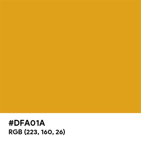 Grapefruit Yellow color hex code is #DFA01A