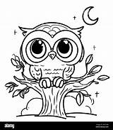 Cute Owls Coloring Pages sketch template