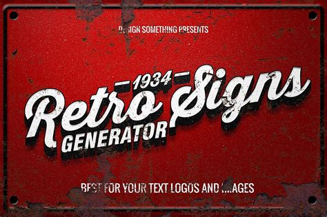 Retro Signs Generator | Retro sign, Sign generator, Vintage lettering