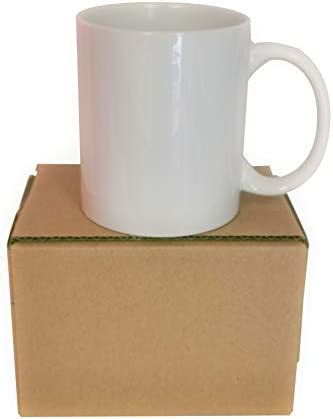 11 OZ Sublimation Coated Blank Mugs With Mail Order Cardborad Box,Case of 24 Pieces | Pricepulse