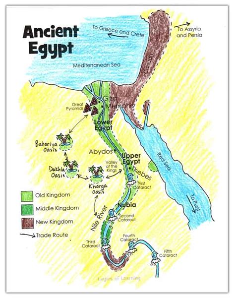 Ancient Egypt Map Coloring Pages