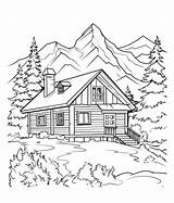 Free Printable Mountains Coloring Pages List sketch template