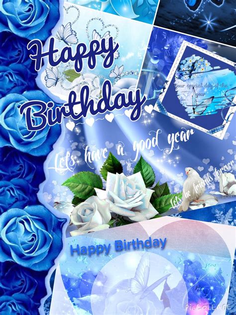 Beautiful Blue Rose Happy Birthday Image wallpaper