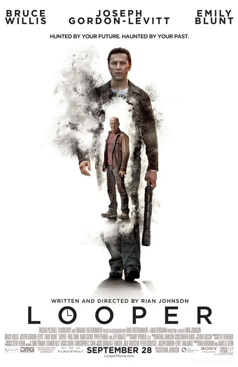 LOOPER Poster Starring Bruce Willis and Joseph Gordon-Levitt - FilmoFilia