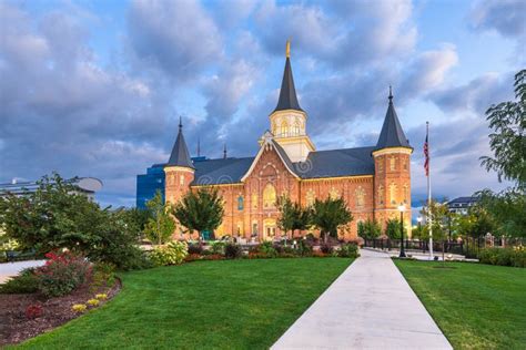 Provo, Utah, USA at Provo City Center Temple Stock Image - Image of landscape, dusk: 178678829