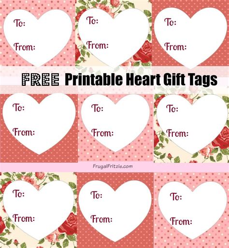 Free Printable Heart Gift Tags, Love Quotes for Valentine's ...