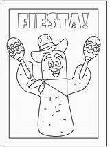 Fiesta Mexican Coloring Pages – Birthday Printable sketch template