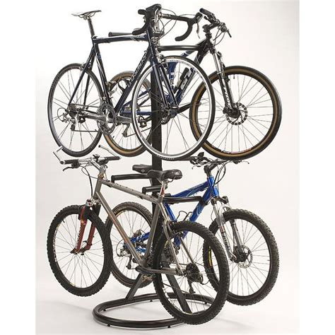 Store 4 bikes in one compact space with the RacorPro Quad Gravity Bike Rack. This rack is ...