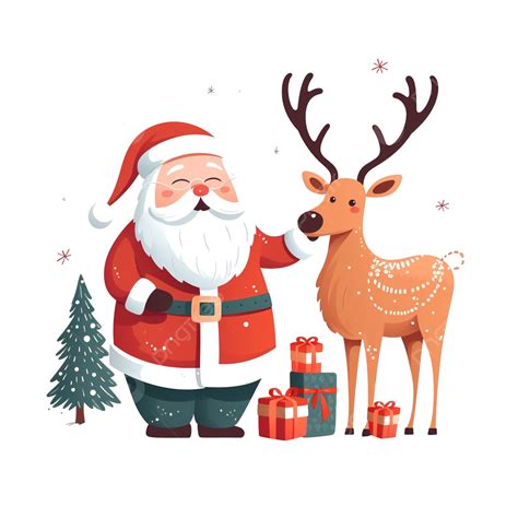 Christmas Sale, Santa Claus And Deer With Gifts Announces Holiday Discounts, Gift Banner ...