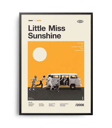 Mid-century modern Little Miss Sunshine movie poster - Weekend Poster