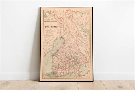 Map of Finland 1897 Suomi Old Map Wall Decor Vintage Map - Etsy