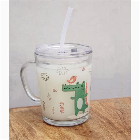 Glass Mug with Straw – The Umbrella store