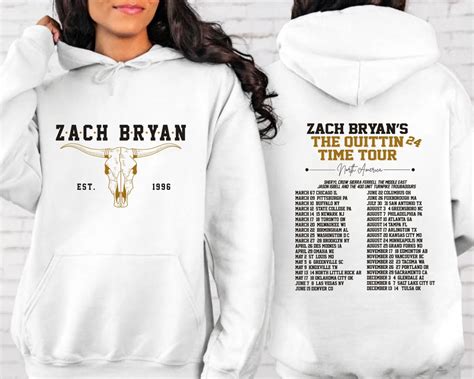 Zach Bryan the Quittin Time Tour 2024 Sweatshirt, Country Music Singer ...