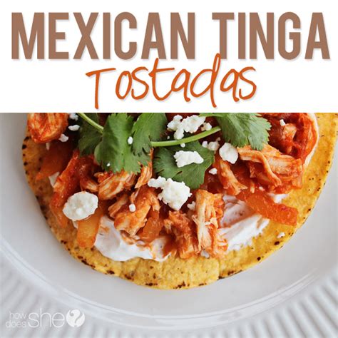 Tostadas de Tinga : Mexican Tinga Tostadas