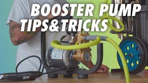 Booster Pump Tips and Tricks - YouTube