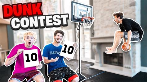 CRAZIEST INDOOR MINI HOOP DUNK CONTEST - YouTube