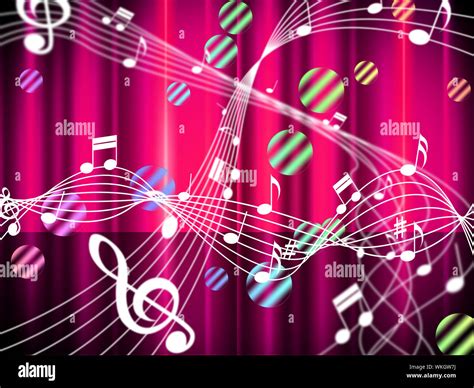 Background Stage Representing Sheet Music And Backdrop Stock Photo - Alamy