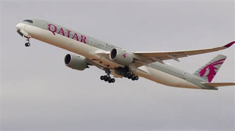 QATAR Airbus A350-1000 Takeoff San Francisco to Doha I Plane Spotting ...