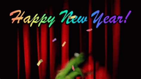 Happy New Year Confetti GIF - HappyNewYear Confetti Kermit - Discover & Share GIFs