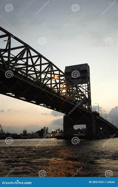 Bridge Over Cape Fear River Stock Image - Image of vertical, sunrise ...